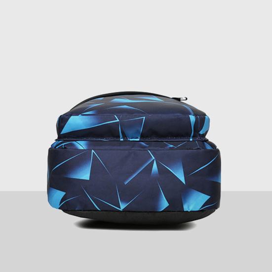 Men Crossbody Bag Geometric Print Portable Adjustable Strap Casual Oxford Cloth Sports