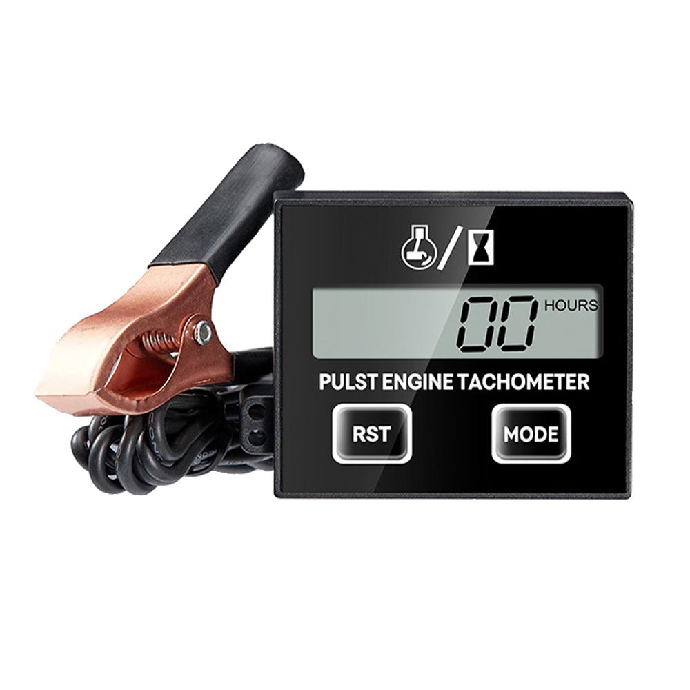 Kebidumei Tachometer Hour Meter Digital Display for Chainsaw Lawnmover Motorcycle Digital Board Hour Counter Battery Replaceable