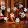Christmas Snowflake Pendant Plastic White Snowflake String Window Christmas Tree Snowflake Party Venue Pendant