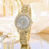 Luxury Women Gold Watch Fashion Steel Female Party Wristwatch Elegant Diamond Gold Watch Office Ladies Rhinestone