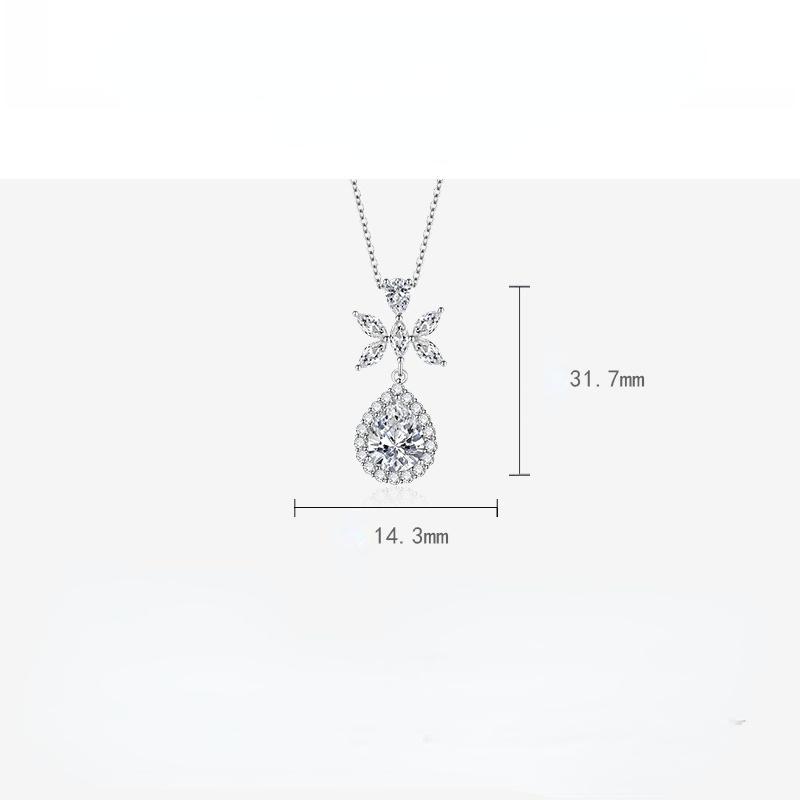 BELLA BOX Paraiba Pear Shape Pendant Necklace Multiple Colour Fashion Wedding Engagement Jewelry