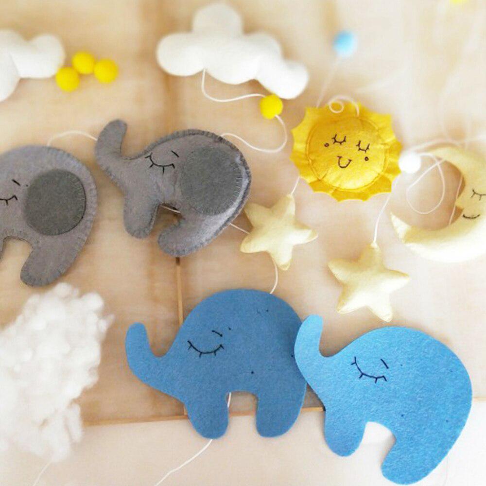 Baby Toys 0-12 Months DIY Rattles Baby Mobile For Crib Cartoon Bed Bell Material Package Pregnant Handmade Rattle Toys For Kids