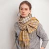 Women Scarf Tassel Winter Thick Warm Shawl Houndstooth Plaid