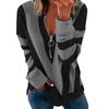 Autumn Winter Hoodies & Sweatshirts Women's V-neck Zipper Personalized Printed Women's Long Sleeved Hoodie