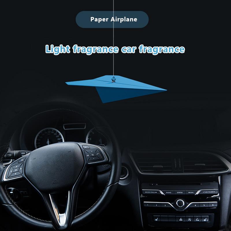 1 Piece Car Hanging Accessories Paper Plane Scent Diffuser Aromatic Car Air Freshener Pendant Interior Rearview Mirror Decor