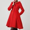 Women Fashion Hooded Cape Pullover Lady Elegant Waist Pocket Winter Warm Coat