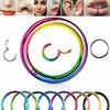 Titanium Hinged Segment Hoop Nose Ring Nipple Clicker Ear Cartilage Tragus Helix Lip Body Piercing