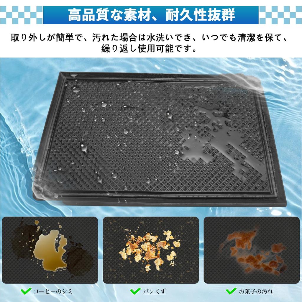 SXCY New Toyota Land Cruiser 250 Rubber Mat Door Pocket Mat Land Cruiser 250 Exclusive Interior Rubber Mat Noise Reduction Stain Resistant Scratch