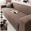 Jacquard Velvet Striped Sofa Cover, Elastic Stretch Protective Cover, Decoration In Living Rooms, Bedrooms, and Offices - Durable and Non Slip