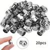 10pcs Round Head Chrome Plating Dust Proof Covers Cars Motorcycles Bike Tyre Styling Valve Cap Decoration Car Tire Valve Caps