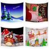 Cartoon Santa Claus Creative Printing Tapestry Christmas Beautiful Bedroom Living Room Background Tapestry