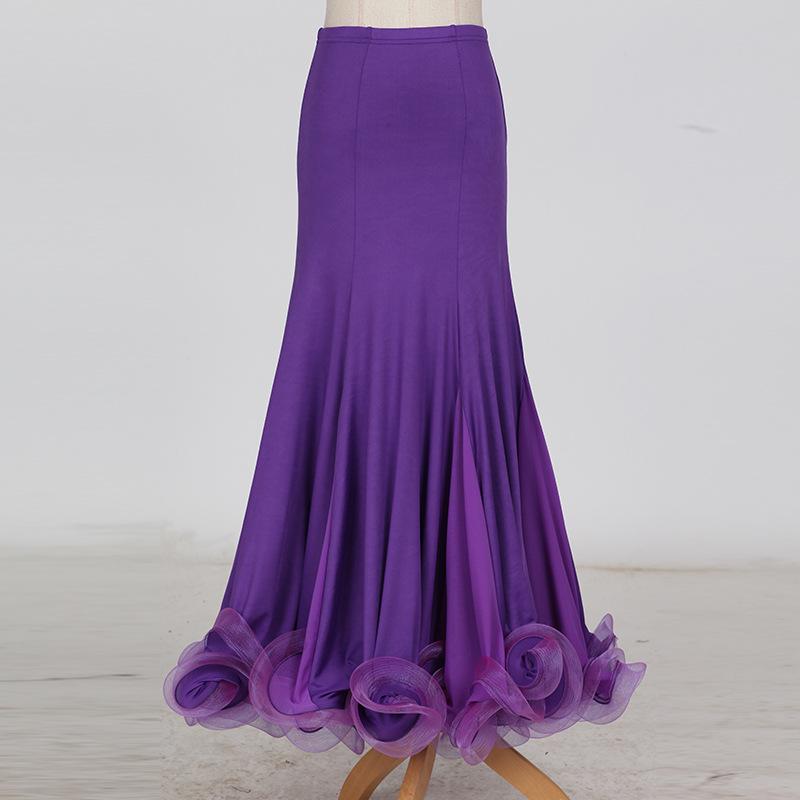 Lady Ballroom Dance Skirt Female Modern Dancing Practice Skirt National Standard Dance Skirt Ballroom Dance
