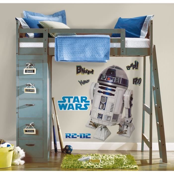 Giant STAR WARS R2-D2 Stickers - THE DECO FACTORY - Bedroom - Blue - Repositionable Vinyl