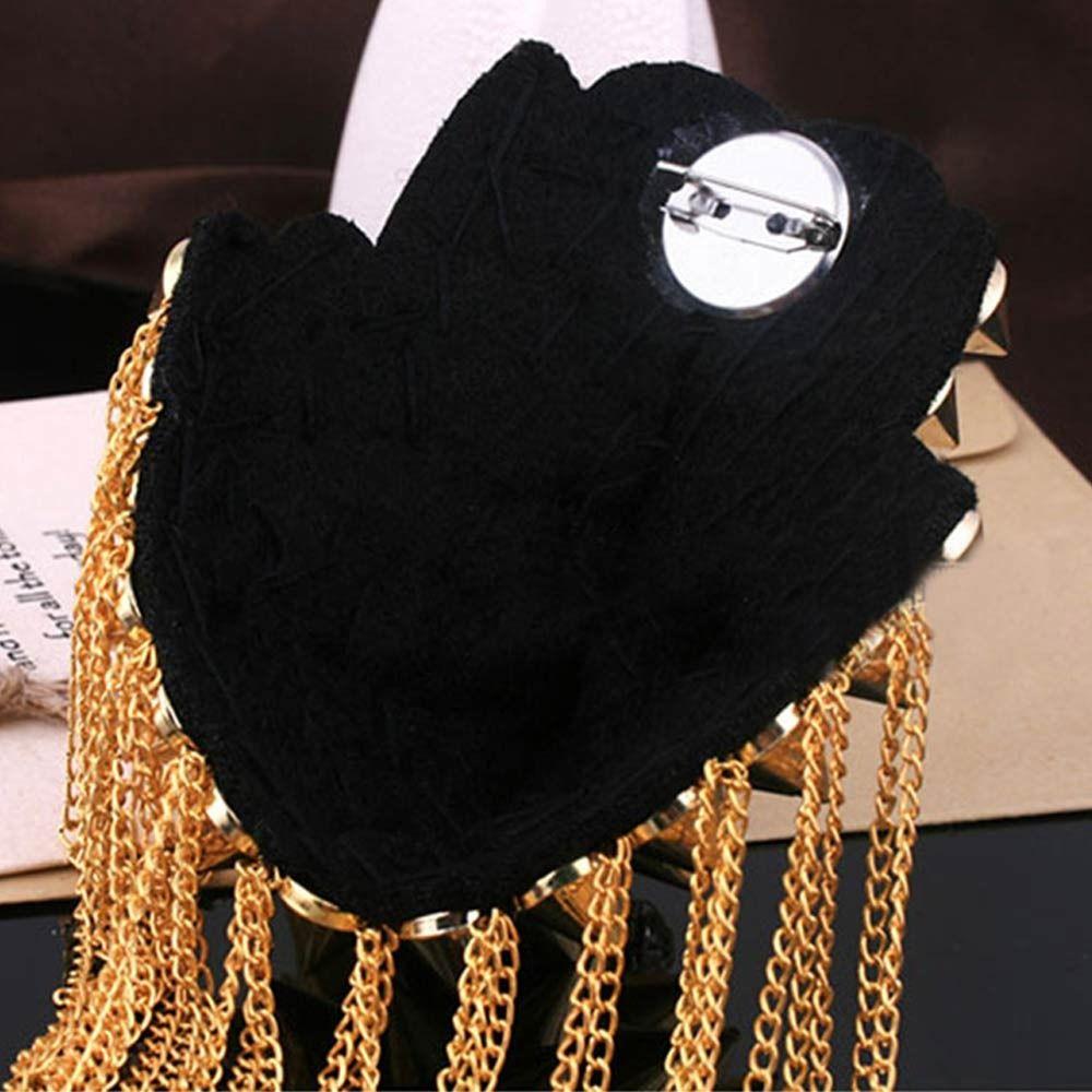 Classical Tassel Epaulette Rivet Shoulder Jewelry Vintage Clothing Accessories Club