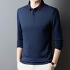 New Autumn New Men's Long-sleeved T-shirt Business Casual Urban Solid Color Lapel Men's Polo Shirt Men's Style