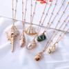 Bohemian Beach Wind Natural Shell Pendant Personality Male and Female Conch Necklace
