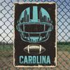 1pc Vintage Carolina Football Metal Sign 8x12 Inch Iron Wall Art Antique Sports Decor for Home Farm Club with Humorous Quotes