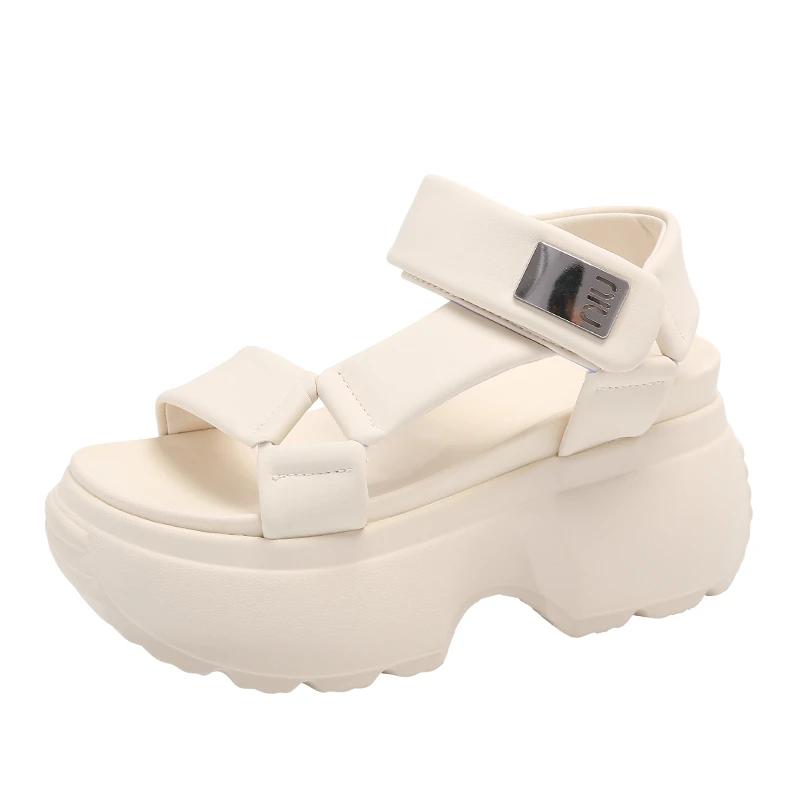 Fashion Summer Women's Sandals Fashion Thick Soled Roman Women Shoes New Casual Lady Anti-Slip Ladies Shoes Wedge Heels Platform Sandals