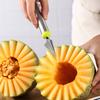 Convenient Portable Easy Cleaning Stainless Steel Multipurpose Carve Fruit Tool for Dorm Fruit Slicer