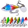 HENGJIA Spinners VIB Fishing Lures Wobblers Sequin Spoon Isca Artificial 5.2CM-8.5g for Perch Fly Fishing Trout Pesca