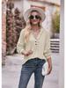 2024 New Autumn Winter Hooded Sweatshirts Women Fashion Buttons V-neck Long Sleeve Pullovers Ladies Casual Loose Hoodies