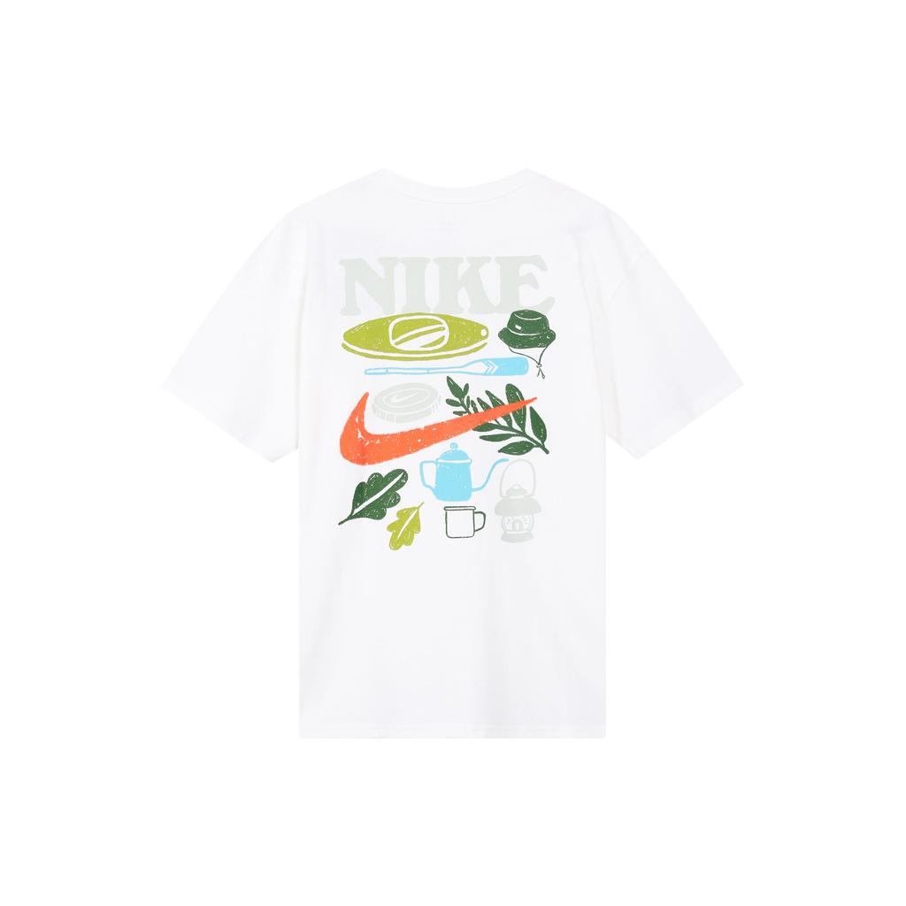 Nike Cartoon Print American Retro Loose Fit Round Neck Pure Cotton Sporty Comfortable Short Sleeve Drop Shoulder T-Shirt Men Tops White FN3700-100