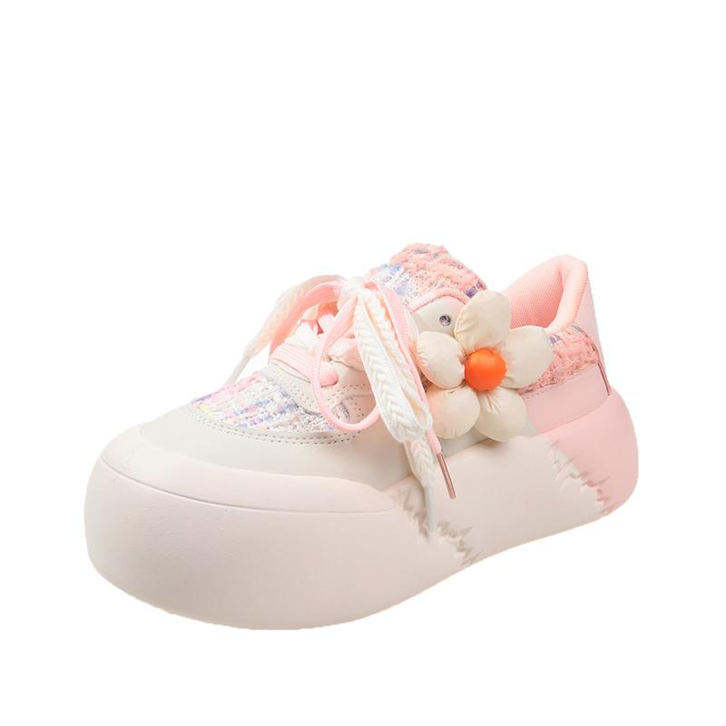 2024 New Kawaii Fashion All-match Platform Shoes Sports Style Casual Round Toe Spring Autumn Korean Version Sweet Cute Sneakers