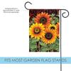 Home Garden Sunflower Medley Summer Fall Flag Double Sided 12x18 Inch