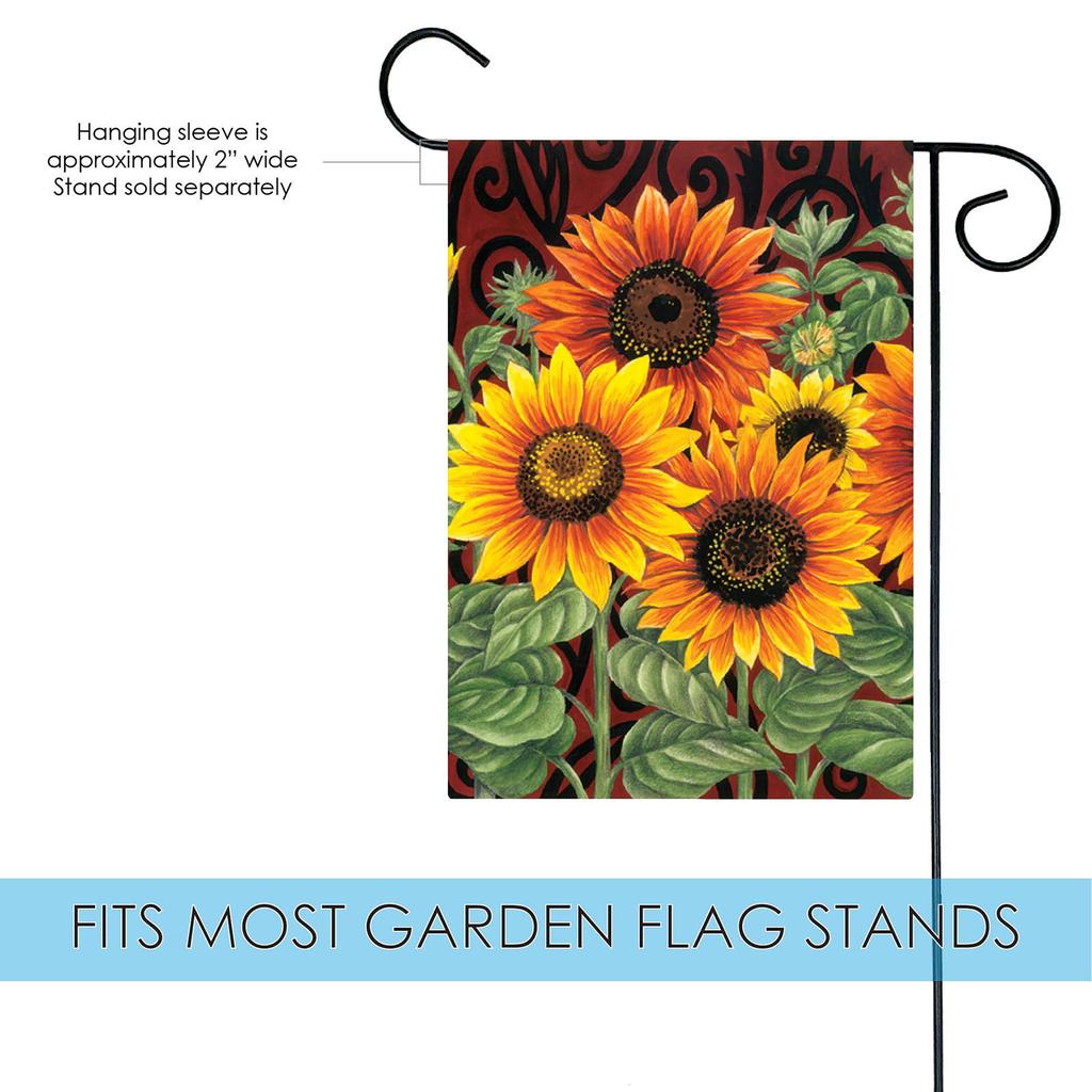 Home Garden Sunflower Medley Summer Fall Flag Double Sided 12x18 Inch