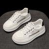 Leather Little White Shoes Women's 2025 New Spring Popular Thick Baseplate Shoes Women's Sports and Leisure Versatile Muffin Women's Shoes