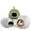 Small Pet Cotton Nest Semi-enclosed Windproof Warm House Fleece Cushion Comfortable Bed Hedgehog Yurt Hamsters