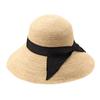 Шляпа UKH091 Fiona Raffia Wide Brim Ribbon Capelin Raffia Hat Женская Простая Натуральная Солнцезащитная УФ-Защита Размер (Магазин Танака) Женский (M (57,5 см),