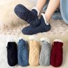 Machine Weaving V-Mouth Fluffy Slipper Socks Velvet Home Floor Socks Indoor Sleep Socks  Winter