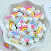 30Pcs New Cute Resin Mini Colorful Rainbow Series Flat Back Manicure Parts Embellishments For Hair Bows Accessorie