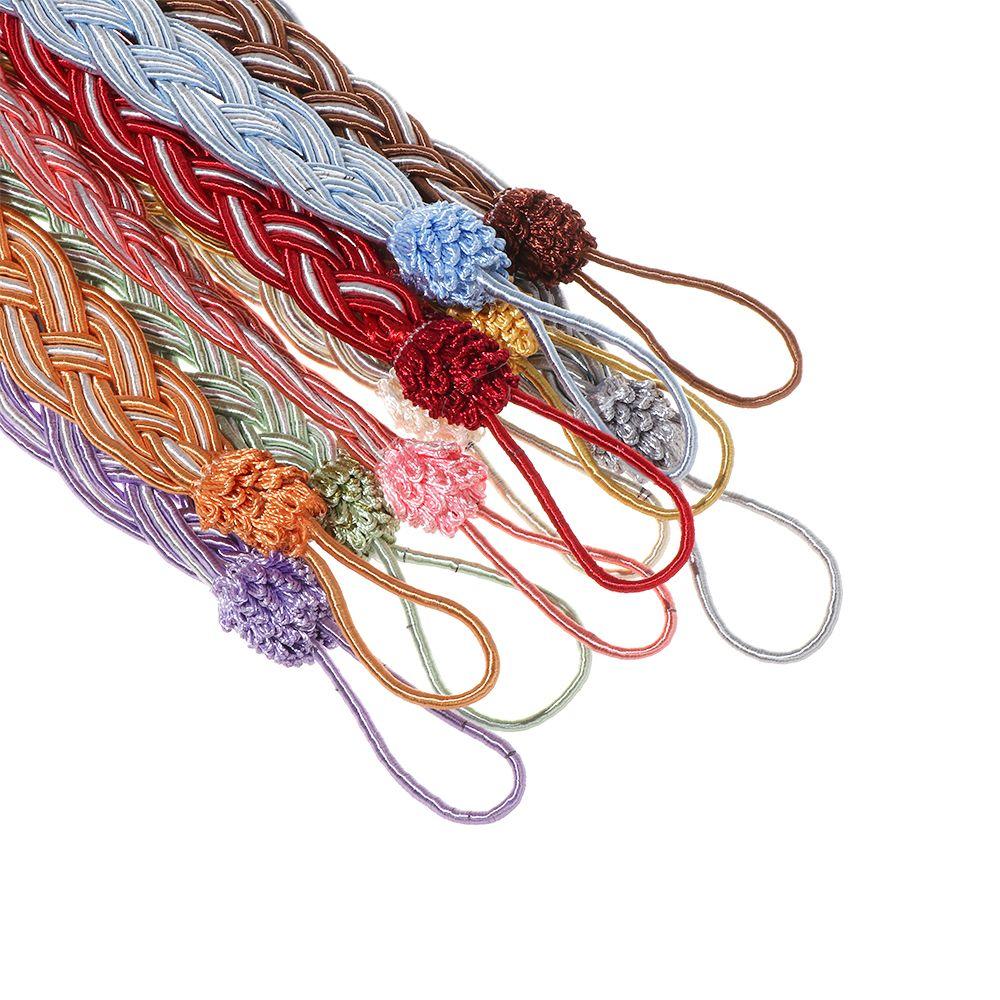 Practical Modern Hold Braided Tiebacks Curtain Holder Rope Satin Voile Strap Tie Backs