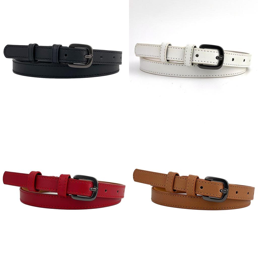 Womens Cowhide Trendy Belt With Alloy Buckle For Daily Office And Casual Outfits