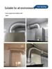 Fireproof Aluminum Corrugated Telescopic Ventilation Duct - High Temp Resistant, Flexible Exhaust Pipe