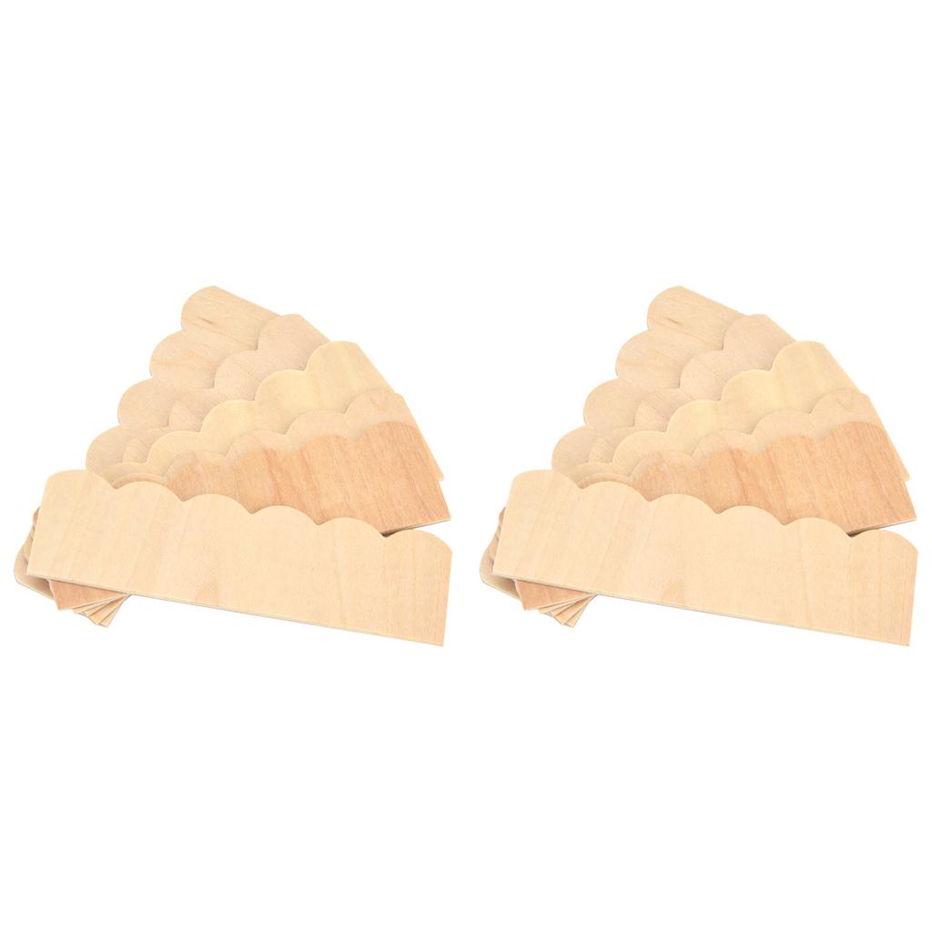 12pcs 1:12 Dollhouse Wooden Shingles Miniature Roof Tiles Decoration Accessories