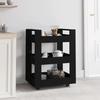 816817 vidaXL Kitchen Trolley Black 60x45x80 Cm Engineered Wood