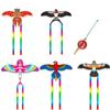 Cartoon Fishing Rod Kites Plastic Flying Kites Funny Dynamic Kites  Kids Gift