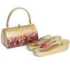 Zori Bag Coming of Age 2 Tier Japanese 2 Piece Set A [KYOETSU] Set, Ceremony, Furisode, Sandals, Fabric, (Sandals, Bag) Type, Women's (F, 29)
