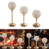 Gold Crystal Candle Holder Modern Tealight Candlestick Christmas Party Candle Stand Wedding Dinning Table Centerpiece
