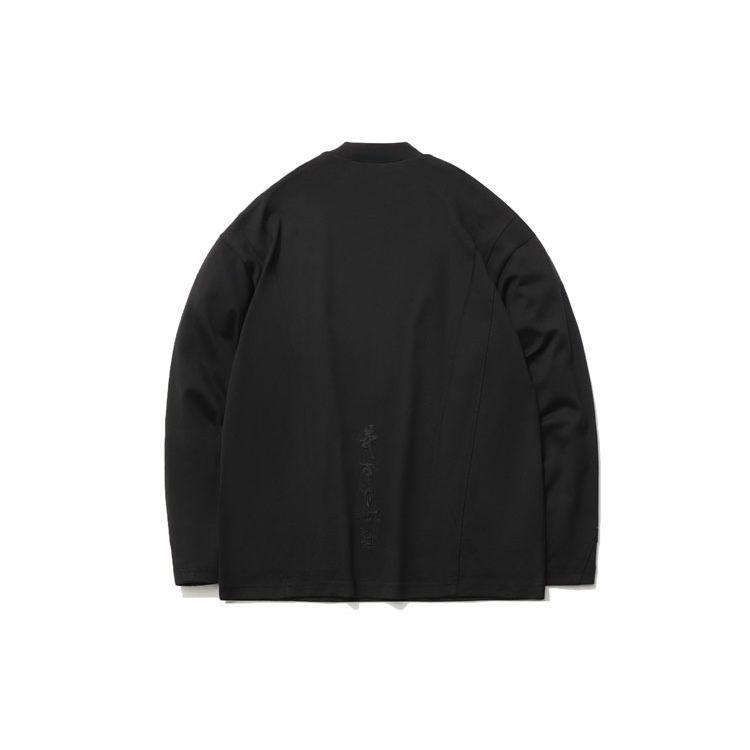 Li Ning Plain Embroidered Loose Round Neck Long Sleeve Sweatshirt Men Sweatshirt Black AHSR269-1