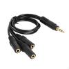 Headphone Splitter Audio Splitter,3.5mm Male To 3 3.5mm Female Accessories,3 Output Earphone Sharing