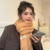 Warm Winter Cashmere Scarf Solid Color Shawl Wrap Fashion Long Tassel Scarves  Women