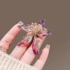 Personality Exquisite French Style Iris Flower Brooches For Women Clothing Coat Jewelry Accessories