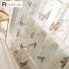 1PC European Embroidered Tulle White Sheer Curtain Gauze Yarn Voile Drapes Window Curtain Living Room NAPEARL