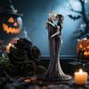 Halloween Couple Statues Skeleton Couple, Eternal, Resin, Unique Gothic Statues