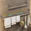 New Retractable Suction Cup Towel Rack Without Perforated Towel Rod Storage Hook Rack Bathroom Suction Cup Storage Rack