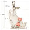 Golden Retriever Charm Cowhide Leather Rhinestone Jeweled Keychain Made In Japan Happy Keyring Bag Charm Labrador Dog Lover Pet Dog [Happy]